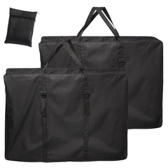 Uranshin front view of two black chair bags showing protective carry benefit