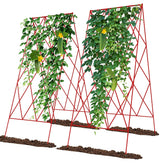 UrGROWA front view of foldable A-frame trellis showing sturdy support