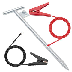 URYKEC front view of grounding rod showing compact design and quick drive benefit
