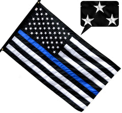 US Flag Factory front view showing Thin Blue Line flag and outdoor clarity