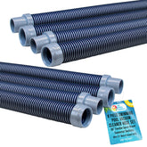 U.S. Pool Supply front view of 8-piece hose set showing package and length benefits