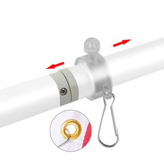 USA Flag Co. two-piece pole assembly illustrating easy transport benefit