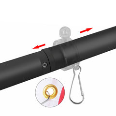 USA Flag Co. two-piece flagpole assembled showing portability and easy handling