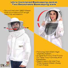 USKEEPERS fencing veil detail with rigid insert for clear visibility