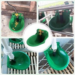 USUNFARM waterer bowl mounted on fence showing quick, secure installation