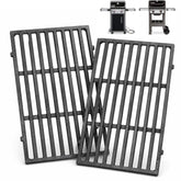 Utheer front view of two grates showing fit and finish, improves heat retention
