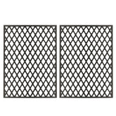 Utheer front view of two cast iron grates showing fit and finish benefits