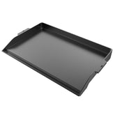 Utheer front view griddle showing full cooking area and fit on grill for large meals