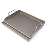 Utheer griddle front view showing flat top plate and fitted size benefit