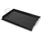 Utheer griddle front view showing full cooking surface and even heat benefit