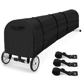 Uthem front view of 22ft reel cover showing full weather protection benefit