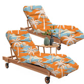 Uthem front view of chaise cushion showing full-length comfort and weather-ready cover