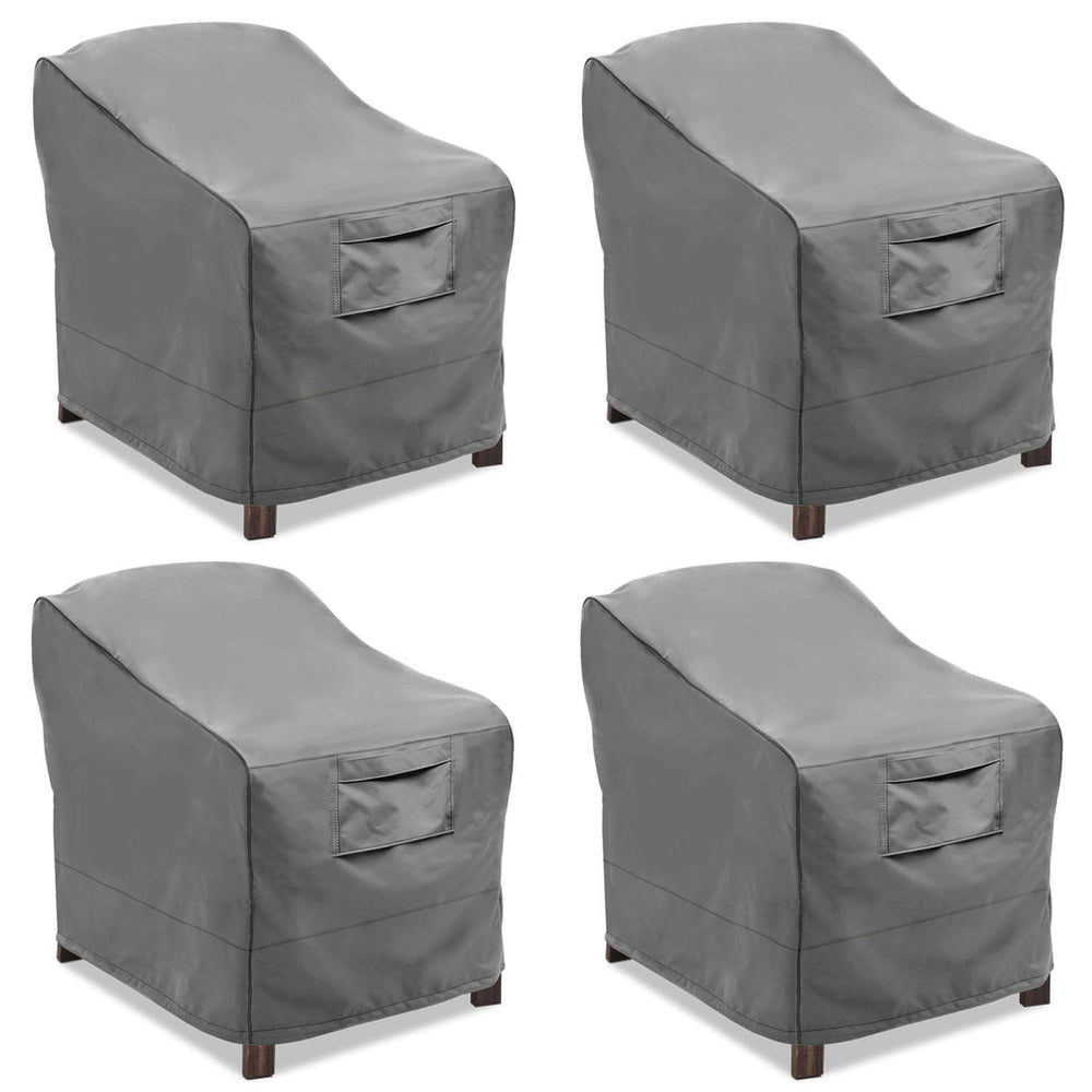 Vailge front view on armchair showing full coverage and weather protection