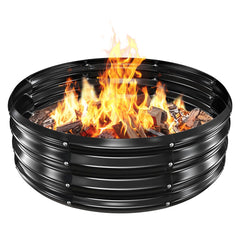 VAMFUTRE front view showing full 36-inch ring and contained flames benefit safety