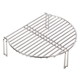 Vankey front view assembled in kamado showing added cooking area and increased capacity