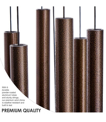 Vanquer wind chime hanging on porch creating peaceful outdoor ambiance benefit
