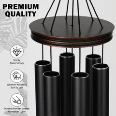 Vanquer wind chimes hanging on a porch, creates a calming patio atmosphere