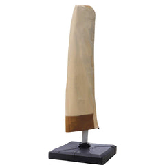 Vanteriam front view of covered cantilever umbrella showing full protection and clean look