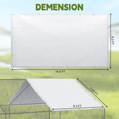 Vanteriam installed on chicken run providing shade and weather protection