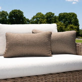 Varmoza front view of both lumbar pillows showing shape and color, adds patio comfort