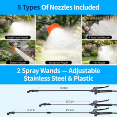 VASG telescopic stainless wand extended, reaching high branches with ease