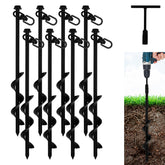 VASGOR front view of 8-piece anchor set showing durable finish and hooks for secure fastening
