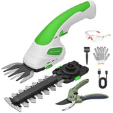 VCAN ACTIVE front view showing compact green hedge trimmer, clear product form