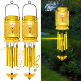 Vcdsoy front view mason jar wind chime adding ambient light
