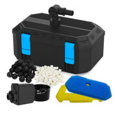 VCRAZE front view of filter box showing compact protection and tidy pond setup