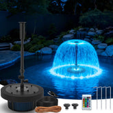 VCRAZE front view of floating fountain showing stable buoyancy and decorative spray