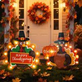 VCUTEKA front view turkey stake showing colorful design and daylight curb appeal