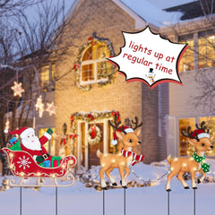 VCUTEKA signs installed along lawn pathway for guided holiday entrance