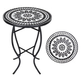VCUTEKA mosaic top front view showing colorful tile pattern and durable benefit