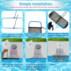 Vecacosic installed flat over skimmer demonstrating simple, secure placement