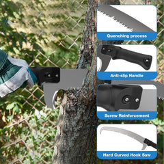Veebuyla close-up of hooked 24 inch blade delivering efficient cuts