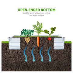 Veezyo raised bed planted with vegetables demonstrating easy access and productive layout