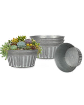 vensovo front view of four galvanized planters showing uniform finish and value