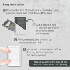 Vent Systems handle and lock closeup showing screwdriver access for quick maintenance