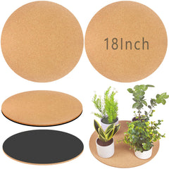 Venyat front view of 2-pack cork coasters showing size and colors, protects floors