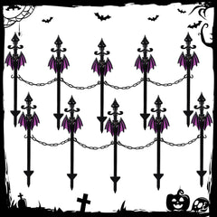 Vercraft bat stakes front view showing easy yard decoration benefit