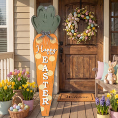 Vercraft carrot front view showing tall orange farmhouse charm and curb appeal