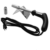 VET.PLUS dehorner front view showing ergonomic handle and portability benefits