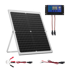 VEVOR front view of 30W panel showing compact design and durable frame for reliable charging