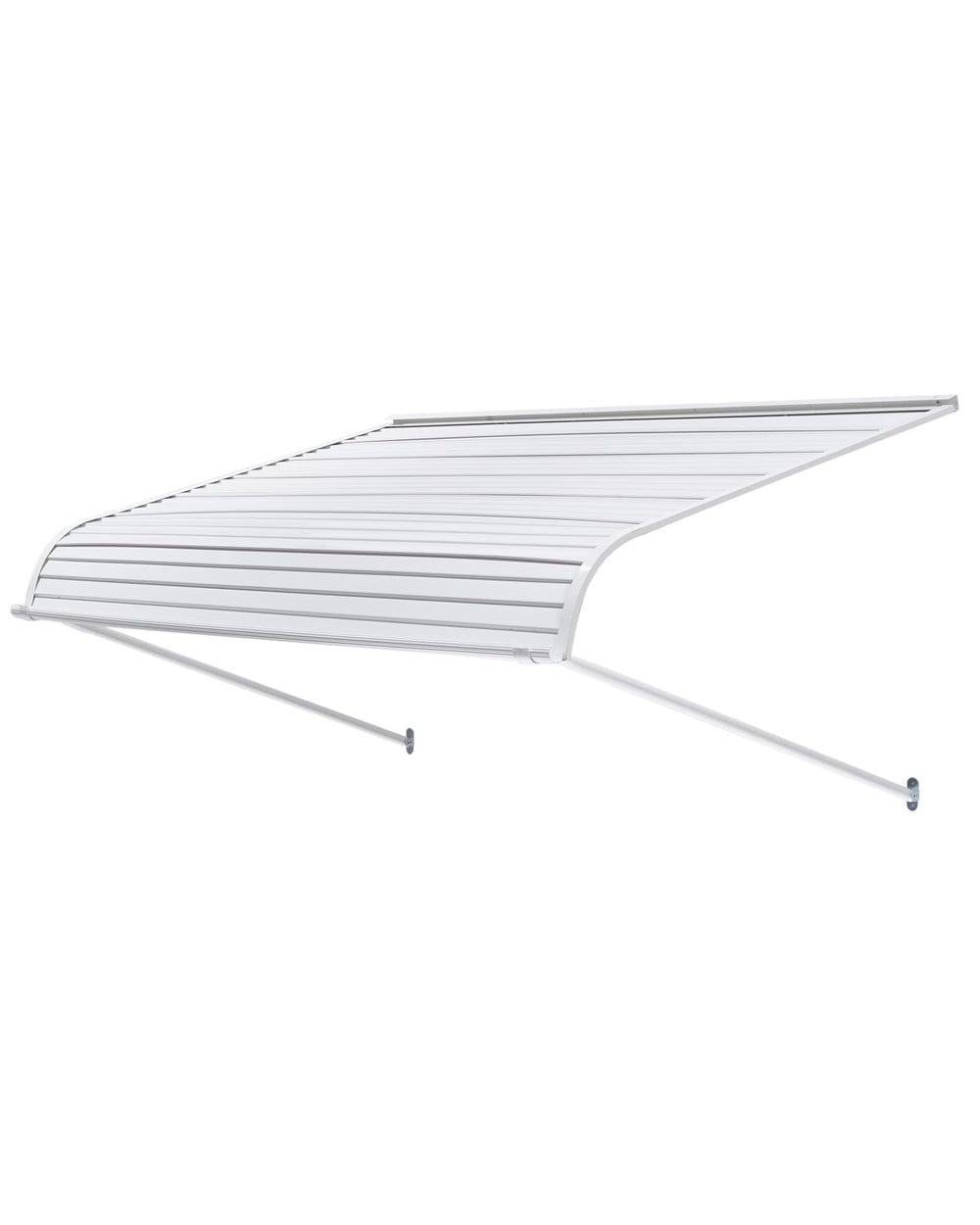VEVOR awning front view showing full canopy and clean profile for entry protection
