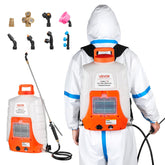 VEVOR front view of backpack sprayer showing tank and harness, easy to carry