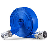 VEVOR front view of blue backwash hose kit showing full package and fittings, durable tool