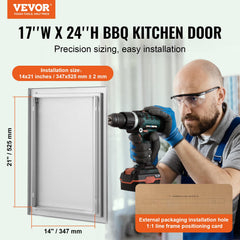 VEVOR close-up of recessed handle offering snag-free operation