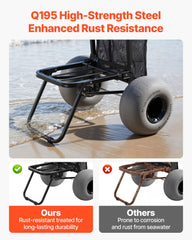 VEVOR adjustable handle extended to show 34"–45" ergonomic reach