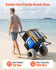 VEVOR folded compact cart fitting into a car trunk for storage