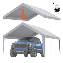 VEVOR canopy front view showing full 13x20 coverage and protection